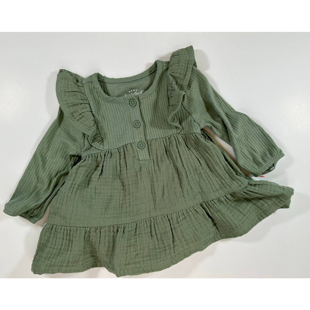 Cat & Jack - Baby Dress with Bloomers, 3-5M, Army Green